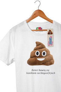 Śmieszny T-Shirt/Śmieszna koszulka Pan Kupa - Dzieci bawią się konikiem na biegun(k)ach